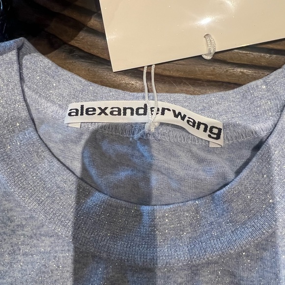 Alexander Wang Blue Glitter TShirt - Picture 2 of 8